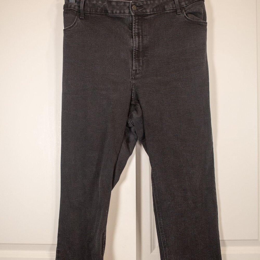 Old Navy black high waisted straight leg jeans in 24 short